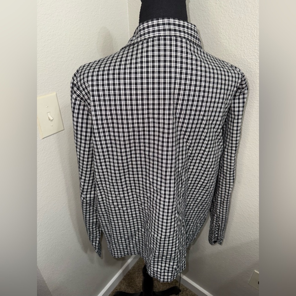 Vintage Black and‎ White Plaid Christmas Shirt- Size XL - Picture 8 of 9